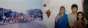 (Left) An old photo of Malakoli (Right) Dnyaneshwar (second from right) with his father Dhondiram Tidke, mother Bhivarabai and sister, Neetha (Photos: courtesy Dnyaneshwar. Photo montage: Shyam G Menon)